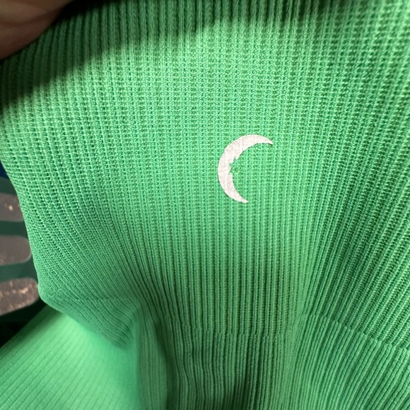 ZYIA Green Ribbed Leggings Full-Length Small - Picture 7 of 8